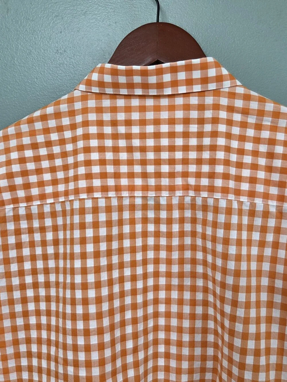 Claridge + King long-sleeve button up shirt crafted vibrant orange Womens XL